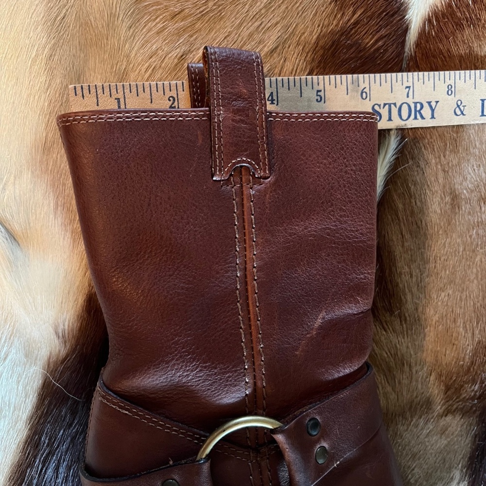 Michael Kors Brown Leather Low-Calf Boots W/ 3" Block Heels--Size 7.5 - Picture 14 of 15